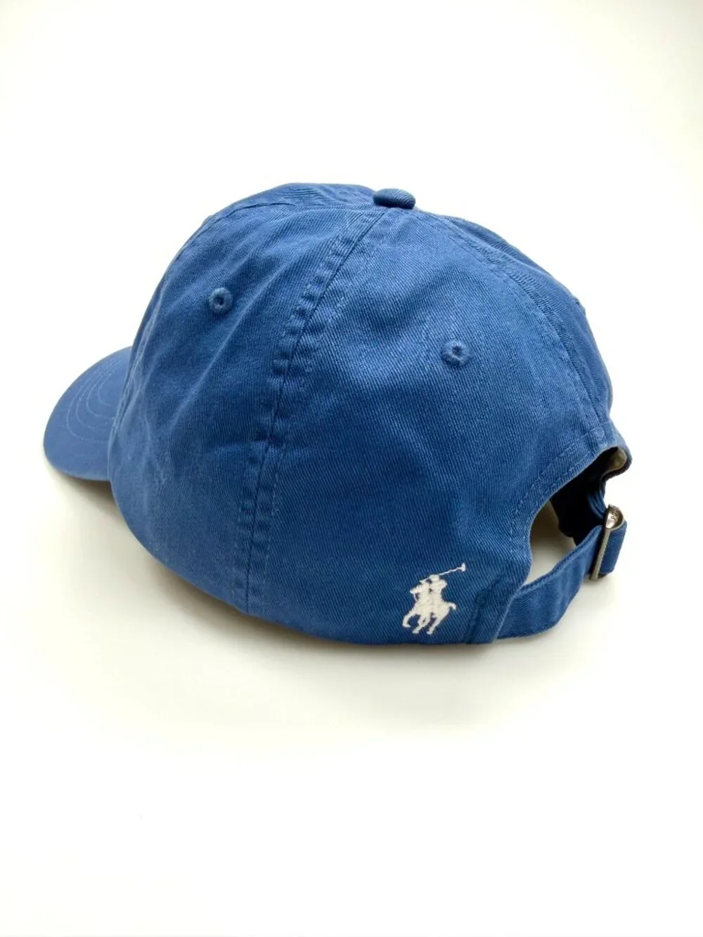 NWT POLO RALPH LAUREN EARTH BLUE SPELL OUT COTTON TWILL HAT